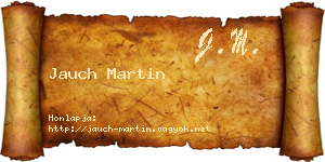 Jauch Martin névjegykártya