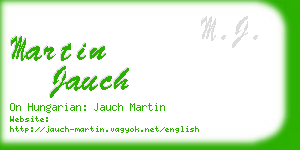 martin jauch business card